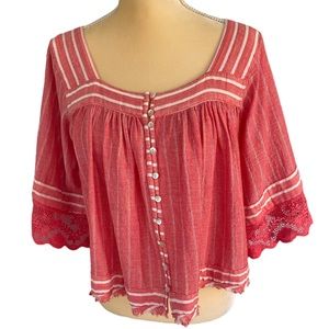 FREE PEOPLE REVOLVE Women’s See Saw Swing Top In Red  Size:  XS